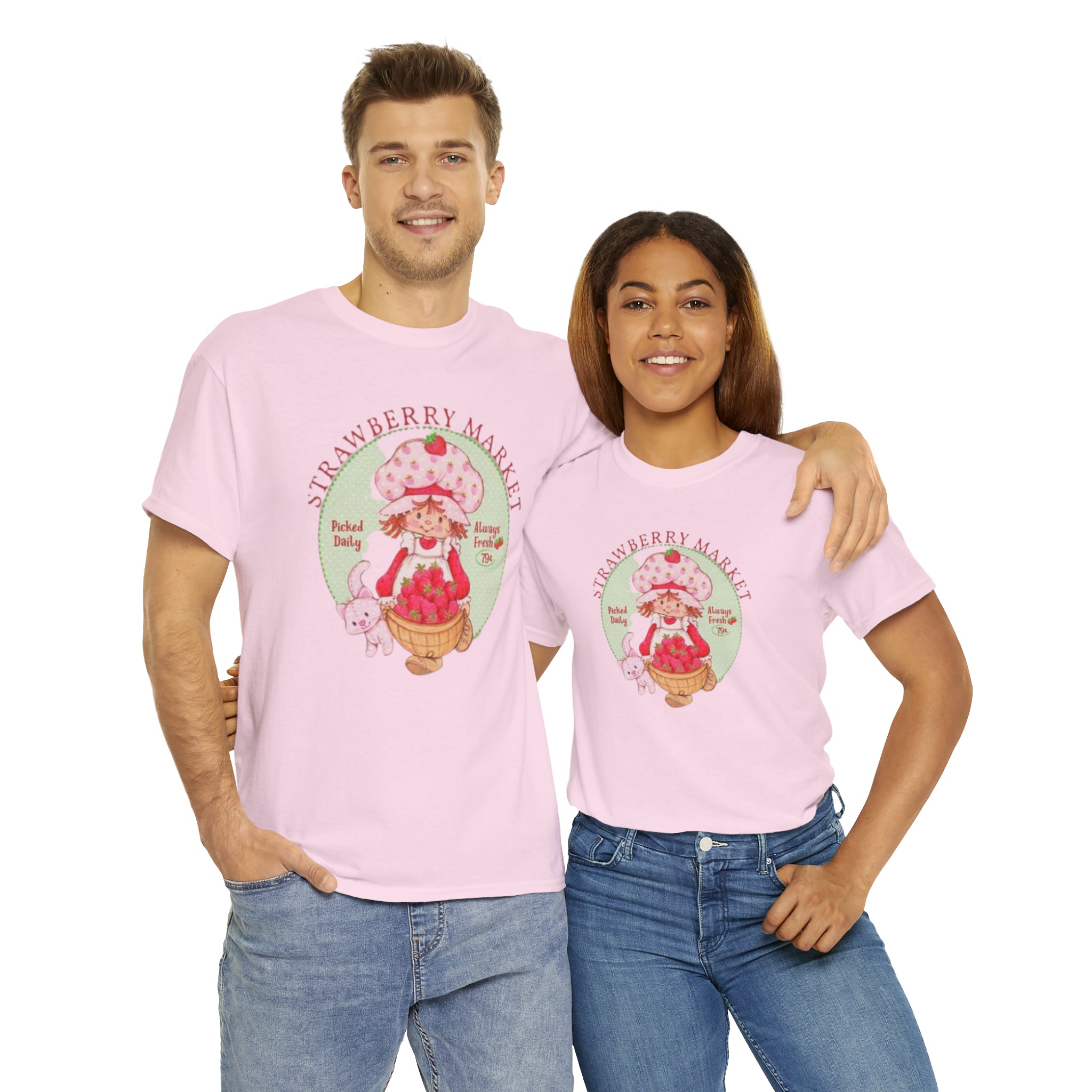 Strawberry Shortcake-  Unisex Heavy Cotton T-Shirt - Creations by Chris and Carlos